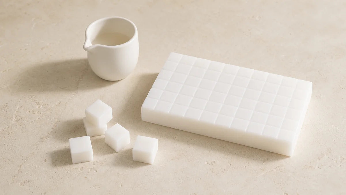 White SLES & SLS Free Melt & Pour Soap Base soap base appearance